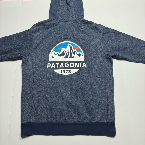 Patagonia Fitz Roy Scope French Terry Full-zip Hoody In Blue Size: S (Flaws) - Picture 4 of 14